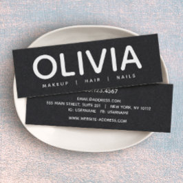 Mini Bold Modern Black Cartão de visita