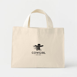 Mini Bolsa de Tote de Noiva e Cowgirl