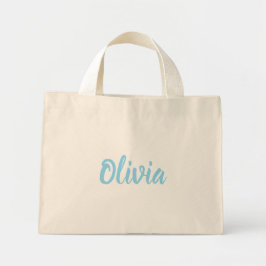 Mini Bolsa Tote com Nome em Letra Personalizada