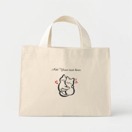 Mini Bolsa Tote da Mãe Amante de Gatos para Mulheres