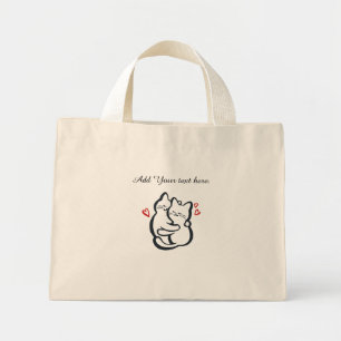 Mini Bolsa Tote da Mãe Amante de Gatos para Mulheres