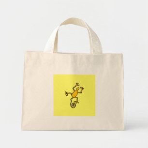 Mini bolsa tote lagarto amarelo