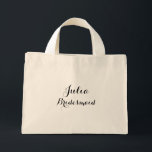 Mini bolsa tote nome personalizado<br><div class="desc">bolsa tote nome personalizado</div>