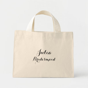 Mini bolsa tote nome personalizado