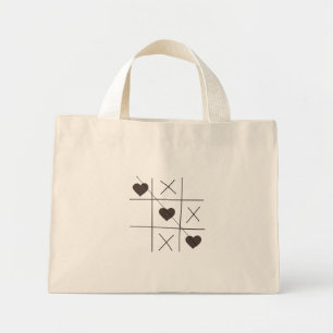 Mini Bolsa Tote Tic-Tac-Toe Love Hearts – Linha Minimal