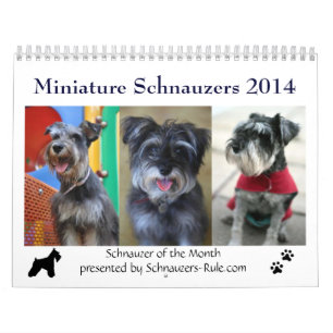 Mini calendário do Schnauzer 2016