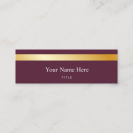 Mini Cartão de visita à moda listrado do ouro moderno