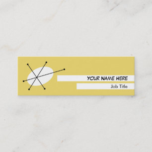 Mini Cartão de visita amarelo-azzle branco magro