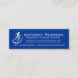 Mini Cartão de visita azul da promoção do instrutor