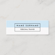 Cartão de visita azul Pastel do instrutor moderno