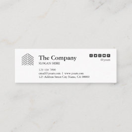 Mini Cartão de visita cinzento do arquiteto do