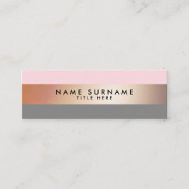 Mini Cartão de visita cor-de-rosa moderno elegante de