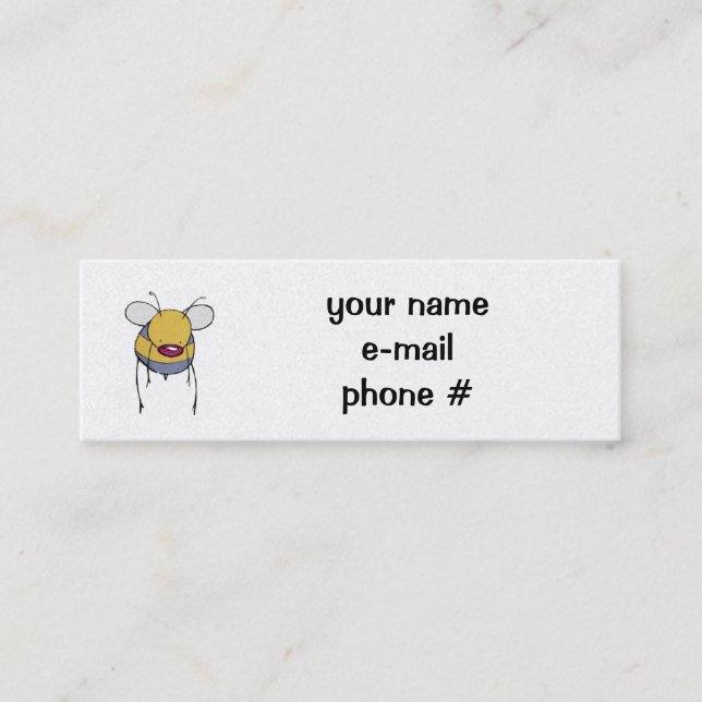 Mini cartão de visita da abelha (Frente)