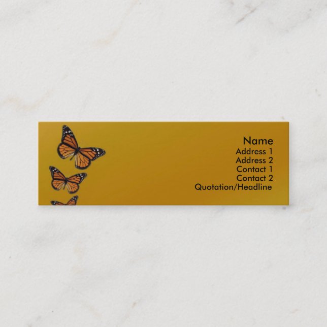 Mini Cartão de visita da borboleta (Frente)