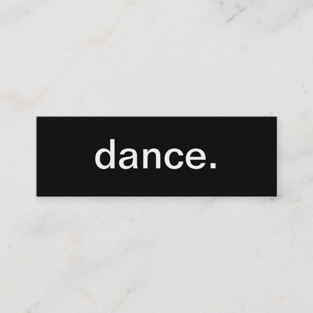 Mini Cartão de visita da dança (Frente)