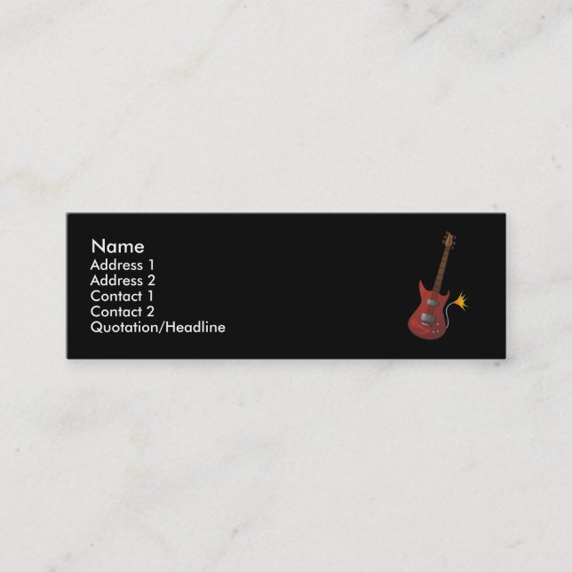 Mini Cartão de visita da guitarra (Frente)