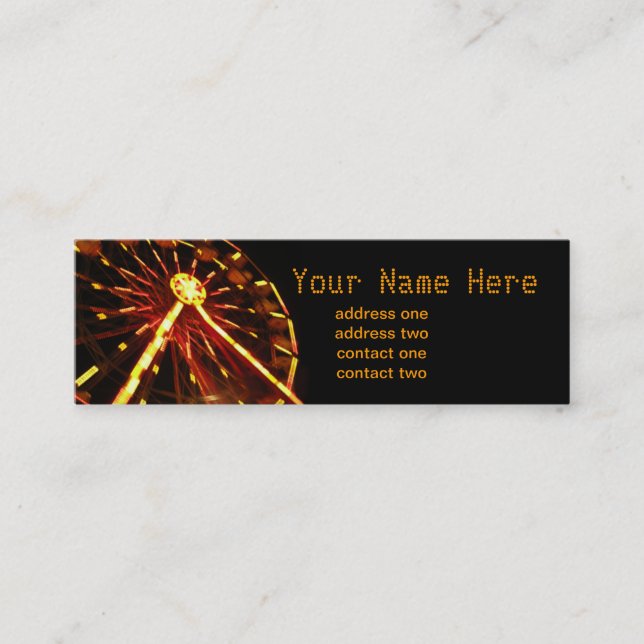 Mini Cartão de visita da roda de Ferris (Frente)