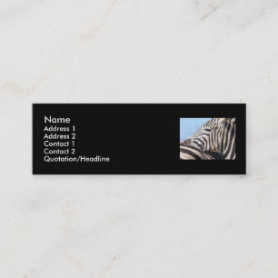 Mini Cartão de visita da zebra