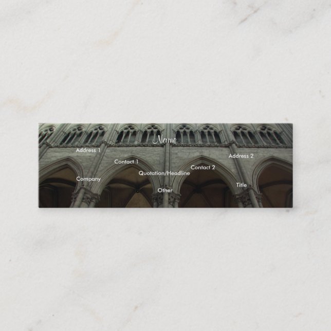 Mini Cartão de visita de arquiteto - personalizável (Frente)