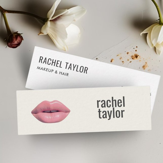 Mini Cartão de visita de ativação dinâmica 3D rosa (Criador carregado)