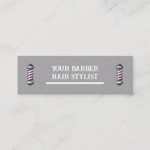 Mini Cartão de visita de Barbearia de Vintage minimalis