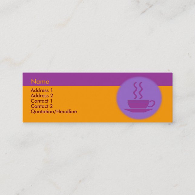 Mini Cartão de visita de café quente (Frente)