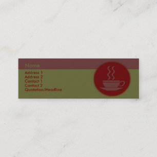 Mini Cartão de visita de café quente