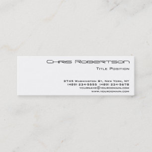 Mini Cartão de visita de encantamento branco preto