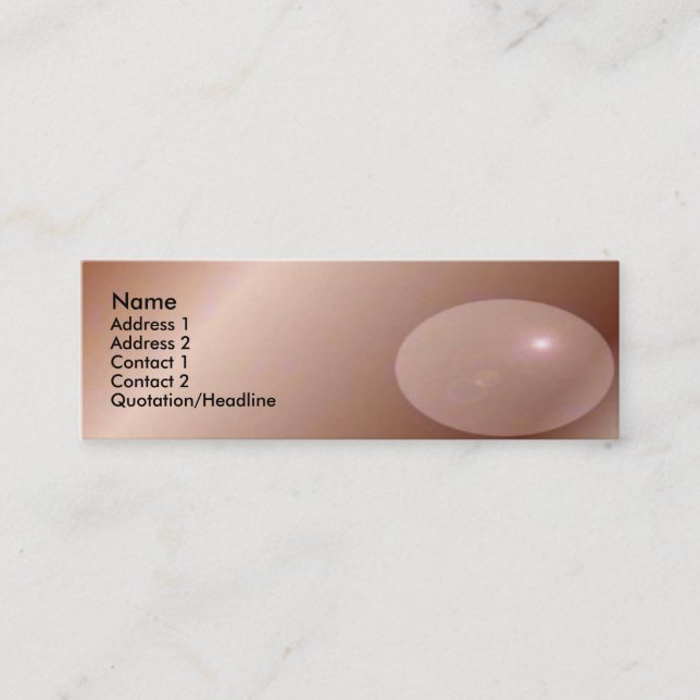 Mini Cartão de visita de esfera (Frente)