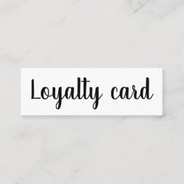 Mini cartão de visita de fidelidade de tendência minima
