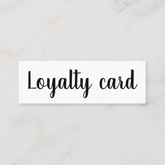 Mini cartão de visita de fidelidade de tendência minima (Frente)