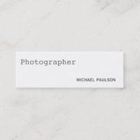 Cartão de visita de Fotografia Branca Tendente Sim