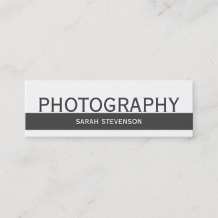 Mini Cartão de visita de Fotógrafo Branco com Faixa de 