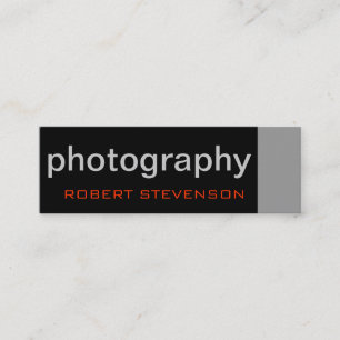 Mini Cartão de visita de Fotógrafo Branco e Branco de C