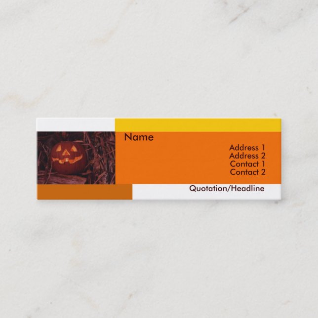 Mini Cartão de visita de Halloween (Frente)