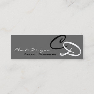 Mini Cartão de visita de Iniciais Personalizados