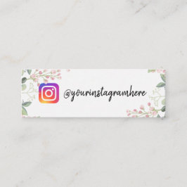 Mini cartão de visita de instagrama Floral de Aquarela