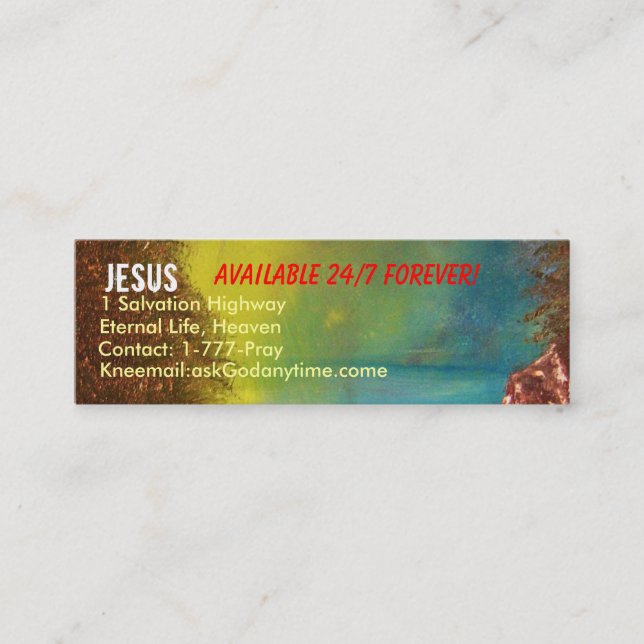 Mini Cartão de visita de Jesus (Frente)