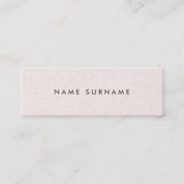 Mini Cartão de visita de linho da disposição limpa