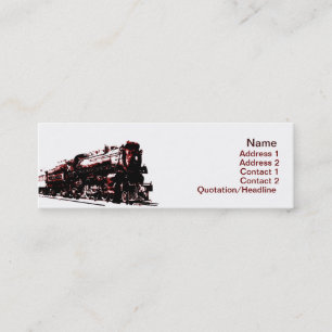 Mini Cartão de visita de locomotiva a vapor