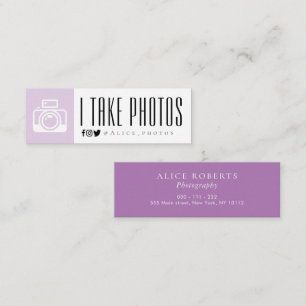Mini Cartão de visita de logotipo de fotografia modern