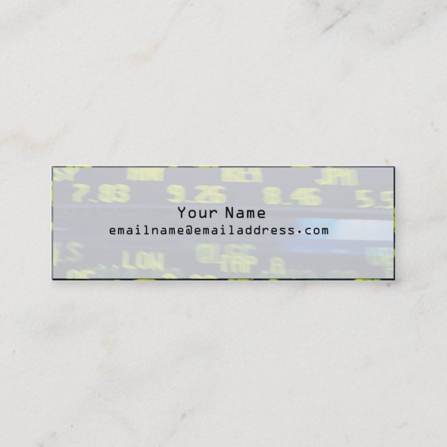 Mini Cartão de visita de magro - NYSE (Frente)