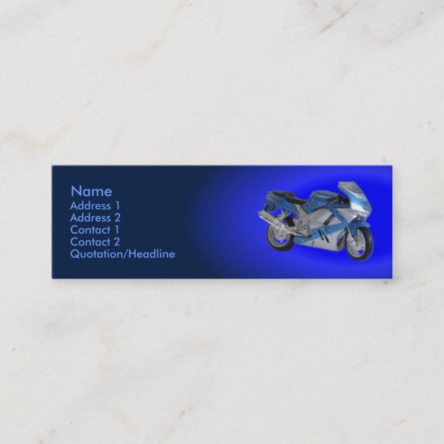 Mini Cartão de visita de motociclos (Frente)