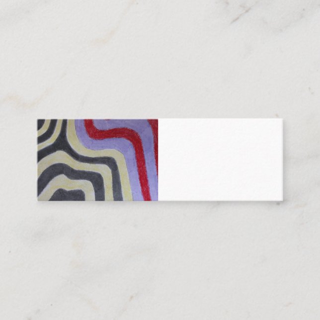 Mini Cartão de visita de ondas coloridas (Frente)