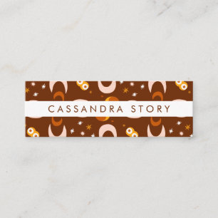 Mini Cartão de visita de padrão moderno das flores da