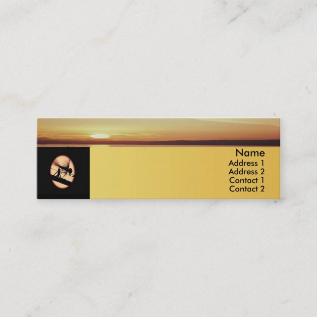 Mini Cartão de visita de Pesca de Osso (Frente)