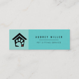 Mini Cartão de visita de Pet Sitting Service Pet Care