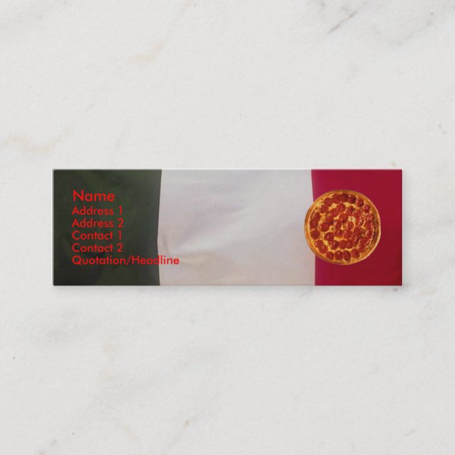 Mini Cartão de visita de pizza (Frente)