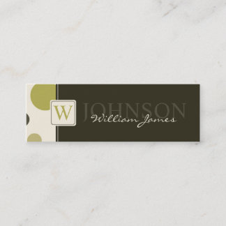 Mini Cartão de visita de pontos grandes magros