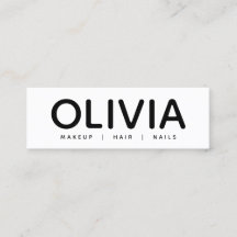 Cartão de visita de Tipografia Branca Negra Branca